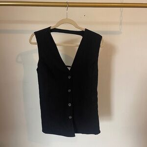 zara open back vest